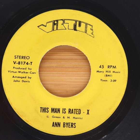 ANN BYERS - THIS MAN IS RATED X / GOTTA GET YOU BACK - SOUL...